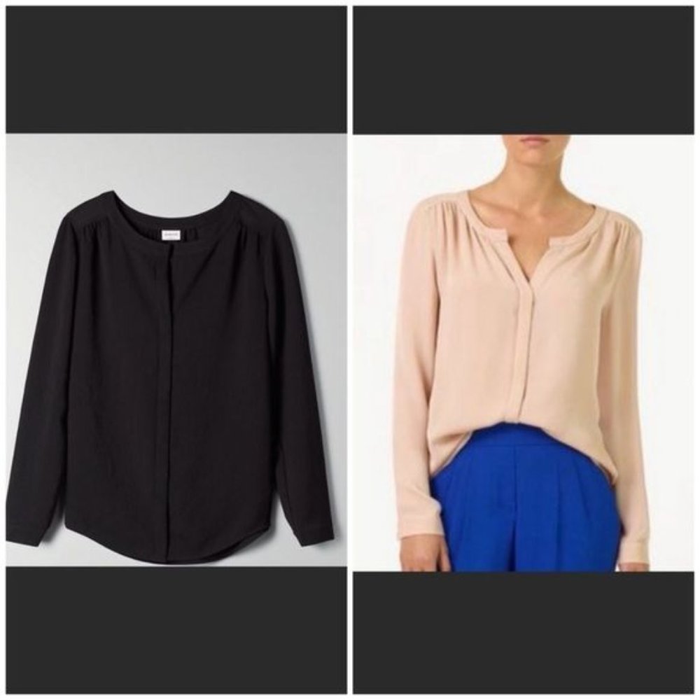 Aritzia Babaton Bergen silk blouse